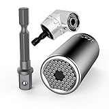 Steckschlüssel Newder Universalschlüssel Universal Nuss Universal-Steckschlüssel Multi Funktions Handwerkzeuge 7-19mm mit 105° Winkelschrauber Vorsatz Adapter Reparatur Werkzeuge