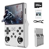 R40S Tragbare Spielkonsole, 30.000 Retrospiele in 1 Spielkonsole mit Open Source Linux System, 256 GB TF-Karte, 3,5“ IPS Display und 3.800 mAh Akku (weiß)