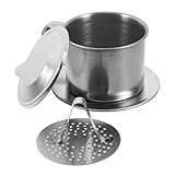 Mikinona Edelstahl Kaffeefilter Presskanne 6 Tassen Tropfkaffee Satz mit Pressmechanismus Großer Kaffeebereiter für Kaffee und Tee Schnelles Brühen für Zuhause und Reisen