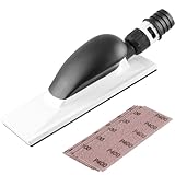 Shineboc Handschleifer Mit Absaugung 200 * 70mm, 51 Löcher Aktualisierte Fassung Inkl 5 St. Netz-Schleifstreifen Klett Korn P80 P120 P180 P240 P400, Staubfreies Schleifen