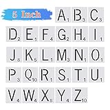 26 Scrabble-Buchstaben-Schablonen, wiederverwendbar, Scrabble-Buchstaben für Wanddekoration, Basteln, Malen und Familiennamen