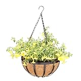 Nybhyjka Wandkorb, Blumenkorb für Wand | Übertopf für Veranda | Blumentöpfe für den Innenbereich, Außenkorb mit Futter für Terrasse, Garten zu Hause