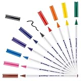edding 4600 Textilstift - 10 Farben im Set (Basic) - Rundspitze 1 mm - Textilstifte waschmaschinenfest (60 °C) zum Stoff bemalen - Stoffmalstift