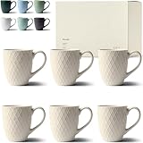KIVY Tassen Set 6er x 400ml - Große Kaffeetassen Set 6er - Kaffeetasse groß - Teetassen Set - Kaffee Tassen Sets - Kaffeebecher Keramik Becher Set - Bechersets - Kaffeepott Modern - Kaffeehäferl