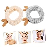 HAPINARY 2st Süße Kopfbedeckung Dampfer Wischt Entzückendes Haarband Abfluss Tierische Stirnbänder Nase Gesicht Make-up-stirnband Schäumend Damen Stirnbänder Spa-stirnband Rosa Nylon