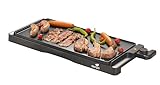 SENYA XL Elektrische Grillplatte aus Stein, 2000 W | große Grillfläche 51 x 25 cm antihaftbeschichtet | Plancha Grill Thermostat verstellbar | Reinigung spülmaschinenfest