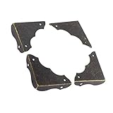 Eckenschutz aus Metall, Retro-Stil, 40 mm x 40 mm, Bronze, Modebuch