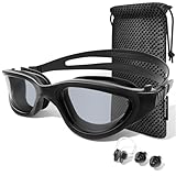 FullLove Schwimmbrille Herren Damen, Zehnfach Lang Anhaltende Antibeschlag Schwimmbrille für Erwachsene Männer Frauen, Kein Auslaufen mit Nasenklammer Ohrstöpseln