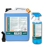 INOX® - Schnell wirkender Scheibenenteiser 5l + 1L Sprühflasche| Effektiver Scheibenenteiser Nachfüller | Scheiben Enteisen ohne Kratzen | Schlierenfreies Scheibenenteisen | Wirksam bis -40 Grad