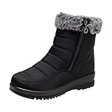 Schneeschuhe Herren Damen - Schneestiefel Herren Hoch Seitlicher Reißverschluss Outdoorschuhe Modische Thermostiefel Unisex Schlupfschuhe Wasserabweisend Wanderstiefel Rutschfest Winterstiefel