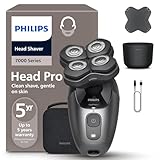 PHILIPS Head Shaver Pro Series 7000 – Glatzenrasierer für Männer und Frauen, flexibler 360grad-Scherkopf und ComfortCut-Klingen für eine gründliche Rasur, sanft zur Haut, Modell HS7980/15