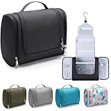 Voniobuy Kulturbeutel, Große Kulturtasche zum aufhängen für Damen und Herren, 4 in 1 Reise wasserdichte Waschtasche mit drehbarem Haken