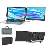 SMISEACOW Tragbarer Monitor für Laptop, 14 Zoll FHD 1080P IPS Portable Monitor Display, Laptop Bildschirm Erweiterung für 13'-17.3' Laptop/Handy/PC/Xbox/PS/Switch/MacBook