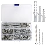 140 Stk Schrauben Dübel Set, Dübel Und Schrauben Set Mit 70 Stk Dübel Und 70 Stk Schrauben Set Aus Rostfreiem Stahl, Grauer Dübel Set Mit Schrauben Für Heimwerken, M3/M4/M5/M6/M8