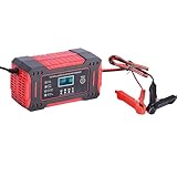 Ladegerät für Autobatterie, Motorradbatterieladegerät | Tragbares 12V 6A Fahrzeugbatterieladegerät - Batterieerhaltungsgerät, Erhaltungsladegerät, Batterieentsulfatierer für Auto-Motorrad-LKW
