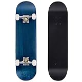 DREAMADE Skateboard Komplettboard Ahornholz, Holzboard Longboard Komplett, Mini Board Funboard 79 x 20 cm, Farbewahl (Blau)