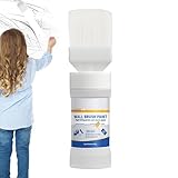 Wandfarbe, 180 g, weiße Wandreparaturpaste, weiße Deckenfarbe, Wandmalerei-Set, kompaktes Set mit eingebautem Pinsel, schnell trocknend, perfekt zum Abdecken von Flecken und kleinen Flecken