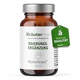 Kräutermax. Mutterkraut Kapseln Extrakt Hochdosiert mit Ingwer, Magnesium und Vitamin B Natürlich, 60 Stück