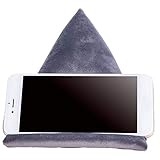 ZAK168 Handy Kissen, Mini Sitzsack Handy & Tablet-Halter, Weich Kissen Faul Ständer für Tablett, Smartphone, E-Reader, Alle Betrachtung Winkel, Ideal für Zuhause oder Reisen (S, Grau)
