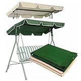 Wasserdichter Gartenschaukel-Ersatz für 2-3-Sitzer-Hängematten – Sonnenschutz – Grün – Outdoor-Schaukelunterstand