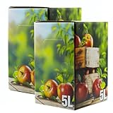Frische Kontor | Apfelsaft | Direkt Altländer Apfelsaft | 100% Fruchtgehalt ohne Zuckerzusatz | Bag in Box (10 L (2 x 5L), Klar)