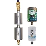 rivaALVA Explorer Overland Edelstahl - Outdoor Wasserfilter mit GEKA-Anschlussset - Bakterien- und Schadstofffilter zur Betankung eines Reisemobil