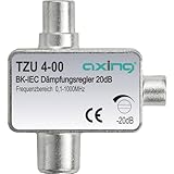 Axing TZU 4-00 CATV Dämpfungssteller IEC-Stecker/Buchse Dämpfungsregler Kabel TV Koax (0.1-1000 MHz)