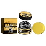 Reifenglanz Gel, Tiefschwarzer Reifen Glanz Für Autoreifen, Langlebige Reifenpflege Gegen UV, Wasserfester Tire Shine Für Werkstatt Und Auto Pflege (50g)