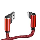 Fast Charge Ladekabel Typ C für Samsung Galaxy Tab S7 Plus Tablet Android Anschluss Ladegerät Universal (rot)