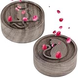 2 runde Walnussöl-Diffusoren für Schreibtisch und Auto, Aromatherapie-Lufterfrischer aus Holz für Zuhause, Büro, Spa, Yoga, Meditation