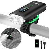 VICTGOAL Fahrradhelm Licht 1500 Lumen Wiederaufladbare Helmleuchte Scheinwerfer 13 Modi Super Helle Helm Licht mit High Beam Low Beam Helmlicht Vorne für Nachtfahrten