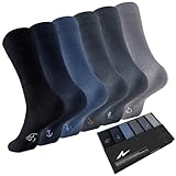 Niorasen Socken Herren Damen,6 Paar Business Socken mit Geschenkbox, Atmungsaktive Bambus Socken, Strümpfe Herren für Altag und Freizeit, Männergeschenke