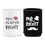Neoprenbier - -Ärmeln - MR Und MRS Isolierte Kühler -Set, Langlebige Getränkeblasung, Leichter Soda -Halter Für Picknick Im Freien, Camping, Reisen | Wiederverwendbare Ereignisse Für Getränkehülse