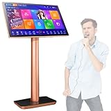 Sweet taize Professionelles Karaoke-System, 22 Zoll 4K hochauflösender kapazitiver Touchscreen Karaoke-Ausrüstung, 27 Sprachen, 2 TB Festplatte, KTV-Karaoke-Player für Bar-Home-Party schwarz