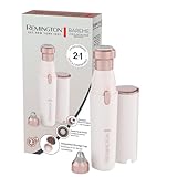 Remington Gesichtshaarentferner [2-in-1: Elektrischer Gesichtshaar Rasierer & Augenbrauentrimmer] BareMe (Haarentfernung Oberlippe,Kinn & Wangen,Wasserfest,LED-Licht,USB-C,Bürste,Schutzkappe) WFS200