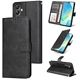 E-Lush Handyhülle für Samsung Galaxy A16 Hülle Leder PU, Magnet Klapphülle Flip Wallet Kartenfach 360 Stoßfeste Schutzhülle für Samsung Galaxy A16 Hülle mit Standfunktion, Schwarz