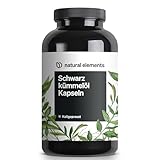 natural elements Schwarzkümmelöl (original Nigella sativa) – 400 Kapseln im 6-Monats-Vorrat – 1.000mg echtes Schwarzkümmelöl/Tag – kaltgepresst, naturbelassen – sorgfältig laborgeprüft