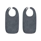 Jetstream 2 Stück Lätzchen für Erwachsene, Verstellbare Wasserdichte Frottee Lätzchen, Unisex Kleiderschutz, Geeignet für Ältere Menschen und Menschen mit Behinderungen, 75 X 45 cm