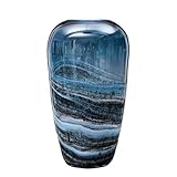 Große Vasen for Wohnzimmer, große Bodenvase, Blumenvase, ästhetische Vintage-Deko-Glasvase, Blaue Vintage-Bodenvase, große und hohe Vase for Zuhause