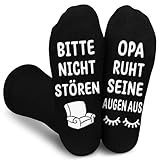 Gemtte Lustige Socken Geschenke für Opas, Bitte Nicht Stören, Opa Ruht Seine Augen Aus, Geburtstagsgeschenk Weihnachtsgeschenke Vatertagsgeschenk für Männer Opa