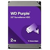 WD Purple interne Festplatte 2 TB (3,5 Zoll, Festplatte für Überwachungssysteme, 180 TB/Jahr Workload, SATA 6 Gbit/s, für Dauerbetrieb) purple