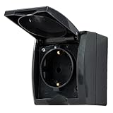 REV AquaForm, Steckdose - Feuchtraum, IP44 einpolig, Aufputz, anthrazit