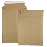 Netuno 10 Braun DIN B4 Versandtaschen aus Karton Wellpappe 250x 353 mm 354g Verpackung B4 Pappe Papp-Kuverts Well-Papp-Taschen für Bücher Dokumente Broschüren Fotos Kalender Bilder