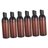 Garneck 6 Stück 250ml Quetschflaschen in Schwarz – Nachfüllbare Dosier- Und Pumpflaschen Für Lotionen - Shampoo Und Flüssigseifen – Ideale Reiseflaschen Für Unterwegs