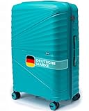 Xonic® Hartschalenkoffer XL für 100L - Bruchsicherer Rollkoffer Polypropylen mit 360° Doppelrollen & TSA-Schloss - Reisekoffer Seegrün