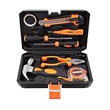DOITOOL 8St elektrisches Bohrwerkzeug werkzeugkoffer besteckkasten maßbänder woodcraft Abzieher Schlüssel werkzeugkasten Reparaturzubehör-Kit Handwerkzeugset für zu Hause Kohlenstoffstahl