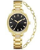 CIVO Armbanduhr Damen Edelstahl Armband: Analog Klein Diamant Quarz Uhr - Gold Wasserdicht Klassische Damenuhr