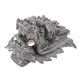 Housoutil Gartenbrunnen Wandbrunnen Drachenkopfbrunnen aus Langlebigem Steinimitat mit Wasserwand für Terrasse und Außenbereich