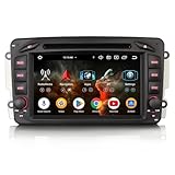 Erisin 8-Kern Android 13 DAB+ Autoradio 4GB+64GB mit GPS Navi Für Mercedes Benz C-Klasse W203 CLK W209 G-Klasse A-Klasse Viano Vito Unterstützt Wireless CarPlay Android Auto WiFi 4G Bluetooth DVD RDS