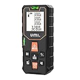 Amazon Brand – Umi Laser Entfernungsmesser, 40M/131Ft Entfernungsmesser, Tragbare Lasermessgerät mit 2 Libellen, ±2 mm Genauigkeit, LCD Hintergrundbeleuchtung, Stummschalttaste